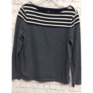 Gap
Womens Black White Stripe Long Sleeve Pull-Over Top Tunic Shirt Size M